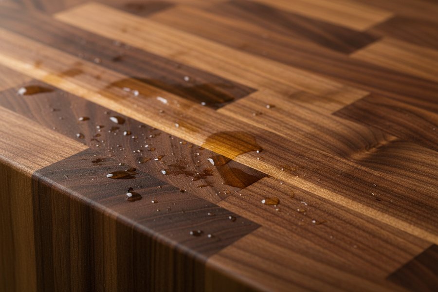 Butcher Block countertop surface.